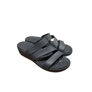 Crocs Getaway Strappy Slip On Sandals Blue Womens Size 12